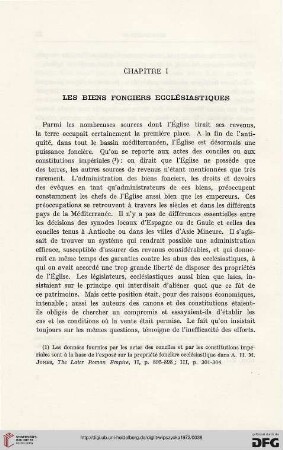 Chapitre I: Les biens fonciers ecclésiastiques