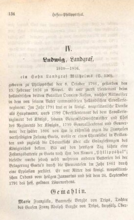 IV. Ludwig, Landgraf, 1810-1816