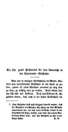 Ein sehr gutes Hilfsmittel bei dem Unterricht in der Vaterlands-Geschichte