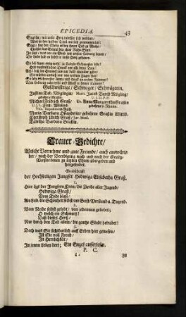 43-56, Traurer-Gedichte