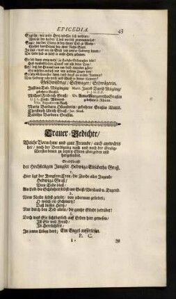 43-56, Traurer-Gedichte