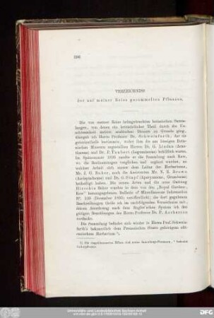 Verzeichnis der auf meiner Reise gesammelten Pflanzen.