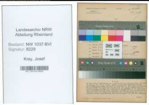 Entnazifizierung Josef Kray , geb. 22.02.1892 (Metzger)