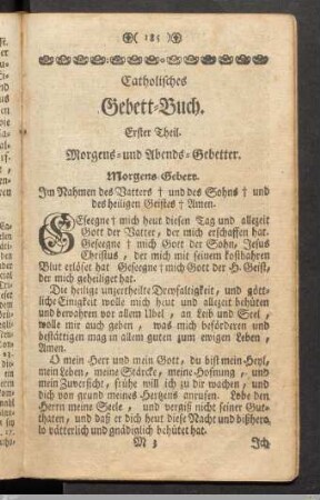 Catholisches Gebett-Buch.