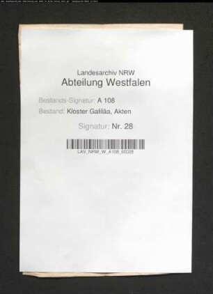 Abholen der Orgel zu Galilaea durch die Provisoren zu Calle