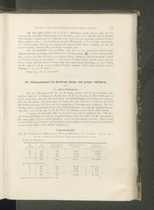 Der Röhrenverbrauch bei Benutzung kleiner und grosser Induktoren.