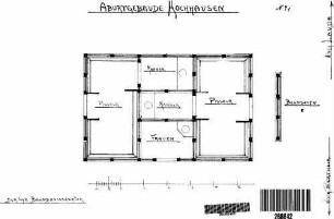 Hochhausen (Tauber): Nebengebäude Abortgebäude Grundriß Erdgeschoß