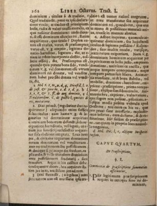Capvt Qvartvm. De Praesciptione.