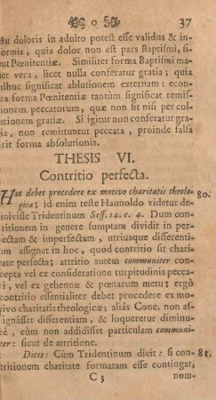 Thesis VI. Contritio perfecta.