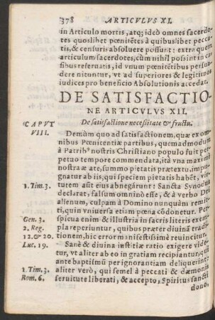 De Satisfactione Articulus XII.