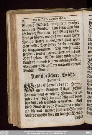 Ausführlichere Beicht-Formul.