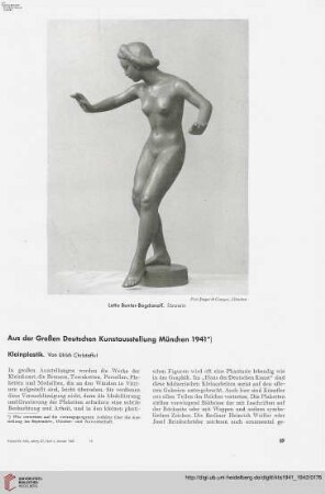 57: Aus der Großen Deutschen Kunstausstellung München 1941, [4] : Kleinplastik
