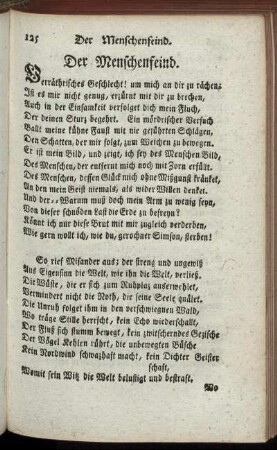 Der Menschenfeind.