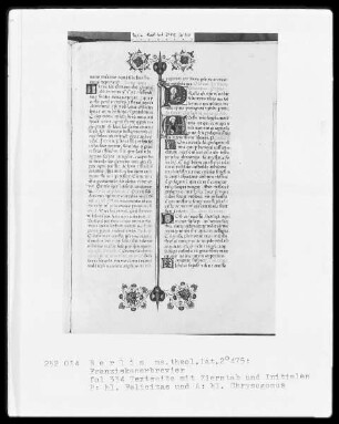Franziskanisches Brevier — ---, Folio 334rectoBuchseite