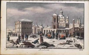 'Smolensk' Innenstadt; Aquarell; Rückseitenvermerk: 'nach Adam'