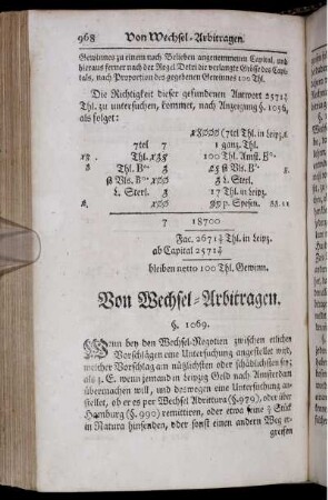 Von Wechsel-Arbitragen.