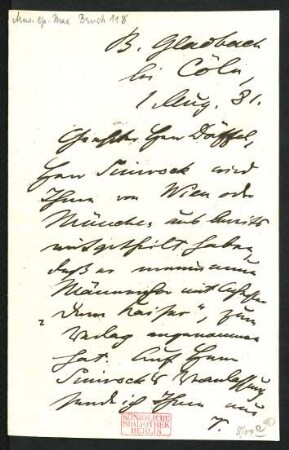 Brief an Alfred Dörffel : 01.08.1881