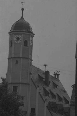 Weiden: Rathausturm und Störche