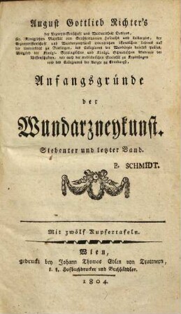 Anfangsgründe der Wundarzneykunst, 7