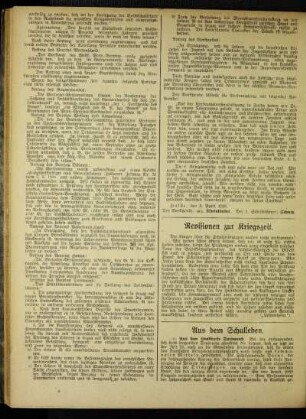 Revisionen zur Kriegszeit