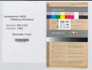 Entnazifizierung Franz Spinnrath , geb. 07.12.1905 (Verw.Angest.)
