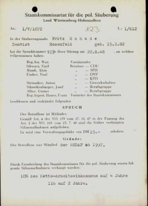 Schade, Fritz