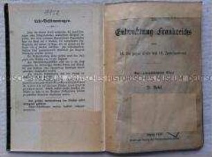 Kulturhistorische Abhandlung über die Geschichte Frankreichs vom 16.-18. Jahrhundert