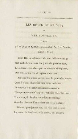 Les Rêves De Ma Vie; Ou Mes Souvenirs