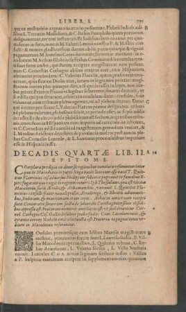 Decadis Quartae Lib. II. Epitome.