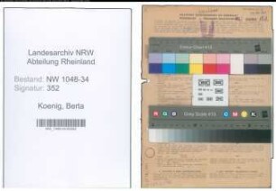 Entnazifizierung Berta Koenig , geb. 05.07.1904 (Jugendleiterin)