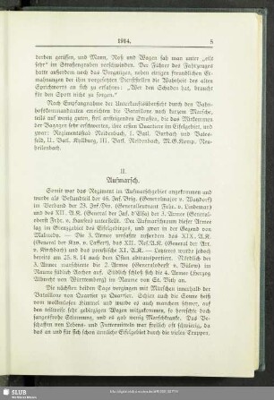 II. Aufmarsch