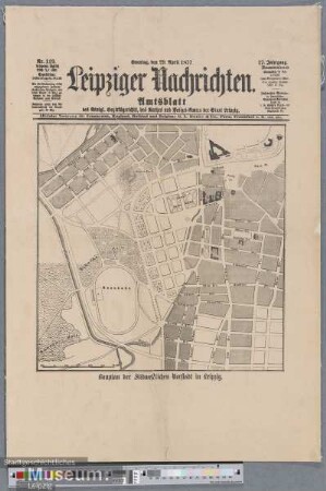 Bauplan der Südwestlichen Vorstadt in Leipzig