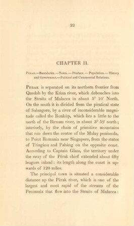 Chapter II. Perak ...