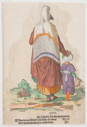 Tracht einer einfachen Frau in der Türkei