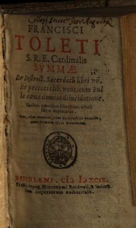 Summae de instructione sacerdotum libri septem : De peccatis liber unus: cum Bullae coenae domini dilucidatione, quibus omnis christiani officii ratio explicatur