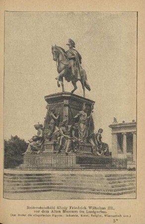 Reiterstandbild König Friedrich Wilhelm III., vor dem Alten Museum im Lustgarten
