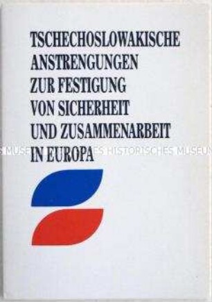 Broschüre aus der Tschechoslowakei zur Konferenz über Sicherheit und Zusammenarbeit in Europa und zur Umsetzung der Schlussakte - Sachkonvolut