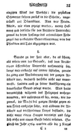 8. [Formirung des Korps und dadurch gelegter Grund der Artillerieschule. Fried als erster Lehrer.]