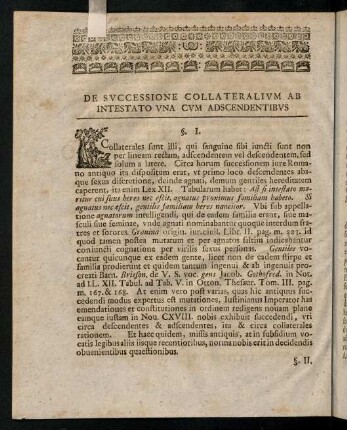 2-8, De Svccessione Collateralivm Ab Intestato Vna Cvm Adscendentibvs.