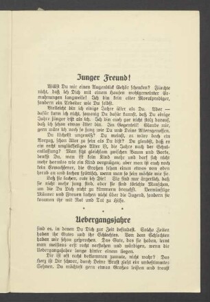 Junger Freund!