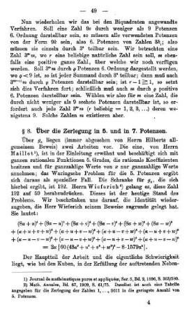 § 8. Über die Zerlegung in 5. Und in 7. Potenzen.