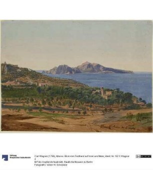 Massa. Blick vom Festland auf Insel und Meer