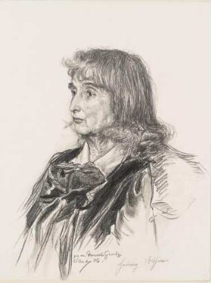 Bildnis Dohm, Hedwig (1833-1919) (Großmutter von Thomas Manns Frau), Schriftstellerin