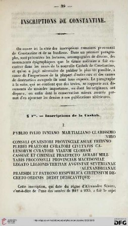 1: Inscriptions de Constantine