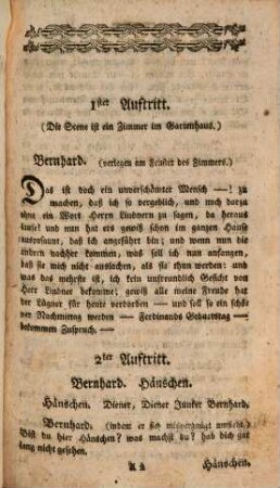 Die bestrafte Neugierde : Lustspiel