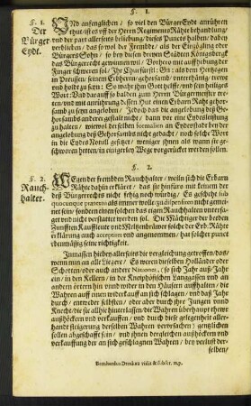§. 1. Der Bürger-Eydt.