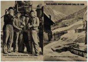 Illustrierte Flugschrift des Amtes für Information gegen Schumanplan, für Friedenskampf und Einheit Deutschlands, mit Informationen zum Leben in Bundesrepublik und DDR