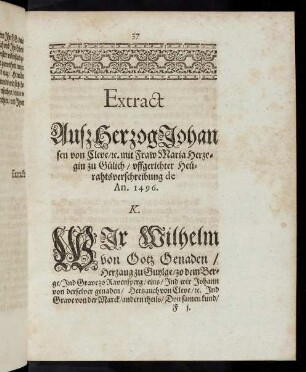 37-39 Extract Ausz Herzog Johansen von Cleve ...