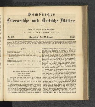 No. 69. 27. August 1853