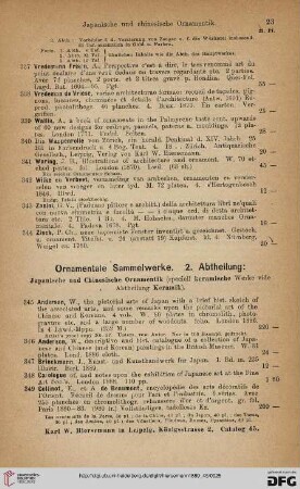Ornamentale Sammelwerke. 2. Abtheilung (Nr. 345 - 361)